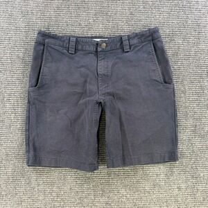 Flylow Canvas Shorts Men 32 Gray Blue Chino Causal Work Golf Hike Climb Outdoors